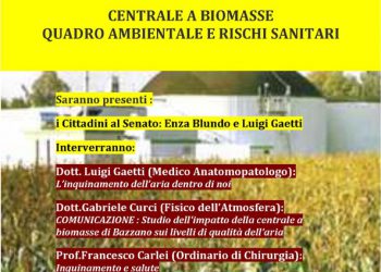 Movimento 5 Stelle: “Centrale a biomasse, quadro ambientale e rischi sanitari.