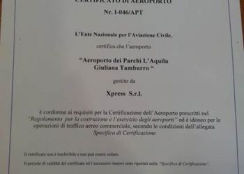 Traffico commerciale Aeroporto dei Parchi “Giuliana Tamburro”, una certezza.