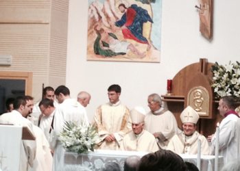 Federico Palmerini ordinato Diacono nella Chiesa degli Angeli Custodi a Paganica.