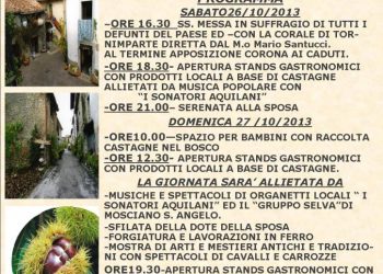 A Piedi La Villa di Tornimparte la 5^ festa della Castagna.