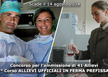 Esercito Italiano, concorso per l’ammissione di 41 allievi al settimo corso Allievi Ufficiali in Ferma Prefissata