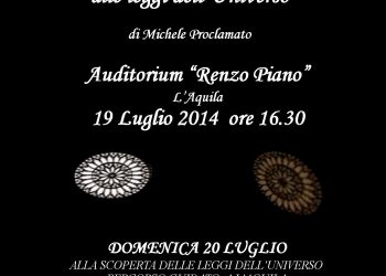 Sabato 19 Luglio secondo appuntamento per il seminario “SAPERE AUDE: Dal rosone di Collemaggio alle leggi dell’universo”