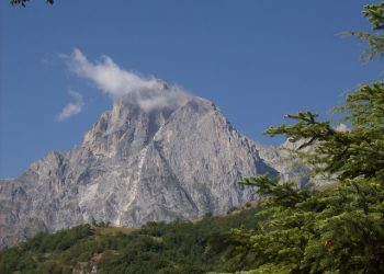 La discesa di Toni Valeruz dalla parete nordest del Gran Sasso d’Italia