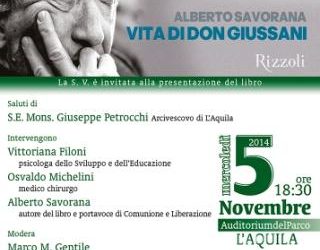 A L’Aquila la presentazione del libro “Vita di Don Giussani”