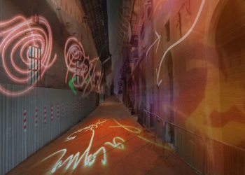 Marco Nereo Rotelli in “Una Luce”, Installazione luminosa per L’Aquila