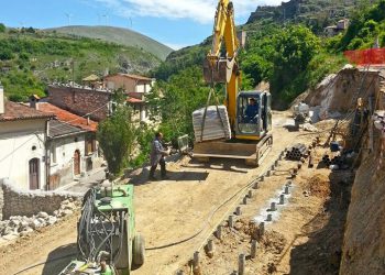 Conclusione dei lavori di messa in sicurezza del movimento franoso in Via Umbrone a Pescina