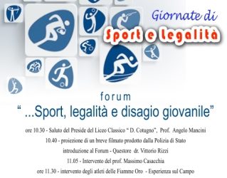 Polizia di Stato: proseguono le iniziate in tema di legalità rivolte ai giovani
