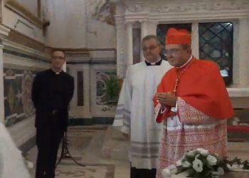 Omelia tenuta dal Cardinale Giuseppe Petrocchi, durante solenne messa di ringraziamento del 1° luglio 2018 alla Basilica di Collemaggio