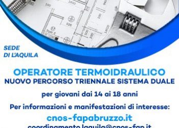 CNOSFAP L’Aquila: a breve partirà un corso di Operatore Termoidraulico