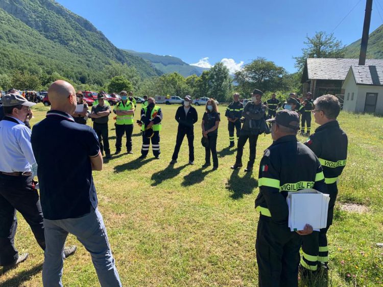 Vigili del Fuoco: esercitazione AIB  nei parchi nazionali di Abruzzo e del Gran Sasso