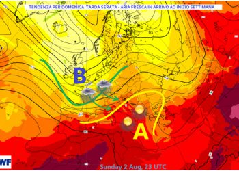 Primo fine settimana di Agosto: ancora caldo ma con aria fresca atlantica pronta a tracimare sull’Italia