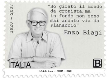 Oggi emissione di un francobollo commemorativo di Enzo Biagi