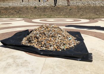 9000 mozziconi raccolti al Parco del Sole a L’Aquila