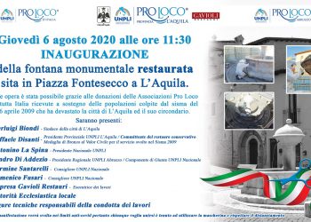 L’Aquila, giovedì 6 l’inaugurazione della restaurata fontana in piazza Fontesecco