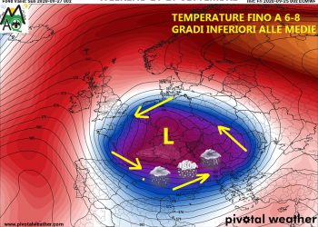 Meteo Aquilano: previsioni weekend 26 e 27 settembre, l’autunni fa la voce grossa maltempo e crollo delle temperature