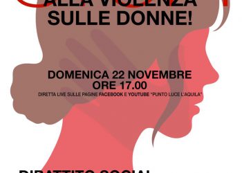 Giornata contro la violenza sulle donne, domenica 22 novembre dibattito social