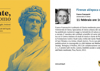 Incontri, dialoghi e lezioni “Dante, un uomo”: Giovedì 11 febbraio primo incontro online con Franco Franceschi  “Firenze all’poca di Dante”