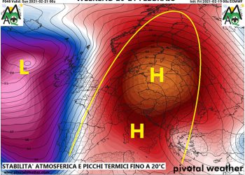 Meteo: nel weekend 20 e 21 Febbraio 2021 assaggio di primavera con massime fino a 20°C