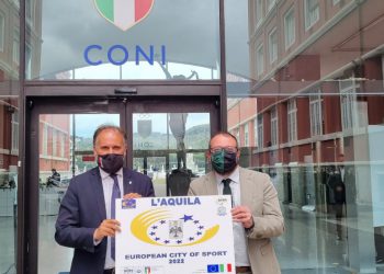 Sport: città europea 2022, consegnata targa alla città dell’Aquila