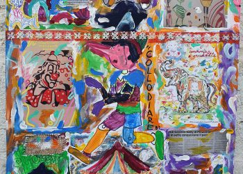 A ”Arte e Bottega” in Piazza San Marco 8 a L’Aquila è esposta l’opera corale realizzata da bambini