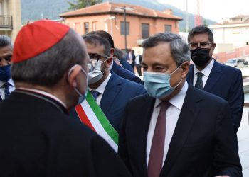 Draghi all’Aquila inaugura Parco della Memoria dedicato alle vittime del sisma 2009