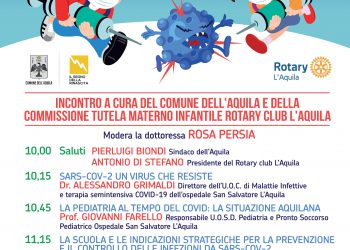 “La pandemia, l’infanzia e la scuola”: al Renzo Piano convegno del Rotary Club L’Aquila