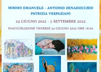 L’Aquila, mostra d’arte di Patrizia Vespaziani, Mimmo Emanuele e Antonio Zenadocchio