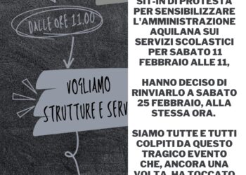 Mancata ricostruzione scuole, rimandato sit-in genitori a Palazzo Fibbioni