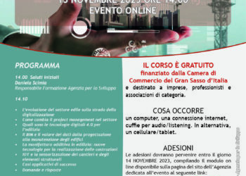Seminario Edilizia 4.0 per gli operanti nel territorio di competenza della Camera di Commercio del Gran Sasso d’Italia