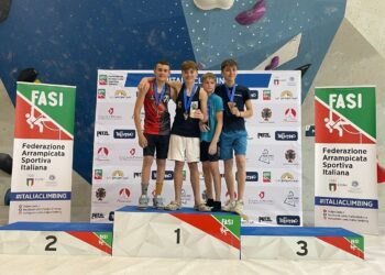 Il giovane aquilano Riccardo Piccinini è vice campione italiano U14 di arrampicata sportiva