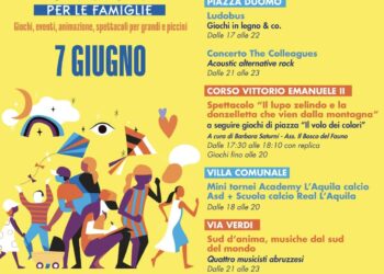 Venerdì in centro a L’Aquila: il programma degli appuntamenti del 7 giugno