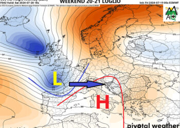 Meteo weekend 20 e 21 Luglio: verso tregua anticiclone, leggero calo termico e temporali
