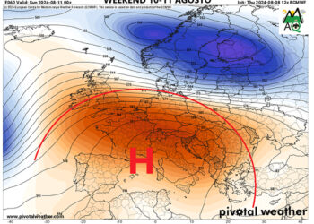 Meteo, previsioni weekend 10 e 11 Agosto: si rinforza anticiclone e temperature fino a 36.37°C