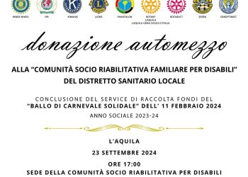 I Club Service di L’Aquila donano automezzo a distretto sanitario