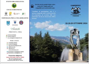 A L’Aquila dl 18 al 20 Ottobre 1^ edizione “Camperfest – destinazione L’Aquila”.