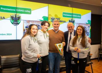 CUSAQ Volley: l’assessore Quaglieri premia le atlete, una storia di successi e passione sportiva