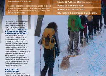 Corso di escursionismo in ambiente innevato organizzato dal Cai L’Aquila