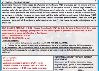 Escursione in alto Aterno: “Antiche vie pastorali nel territorio di Capitignano”