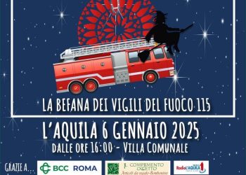 Il 6 gennaio alla villa comunale dell’Aquila torna “La Befana dei vigili del fuoco 115”