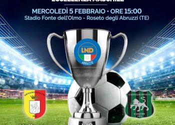 Finale Coppa Italia Eccellenza Maschile: Giulianova Calcio 1924 – Castelnuovo Vomano si giocherà il 5 Febbraio a Roseto degli Abruzzi