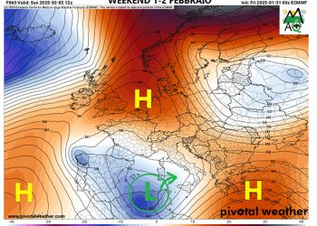 Meteo 1 e 2 Febbraio: minimo depressionario in avvicinamento, qualche piggia domenica pomeriggio