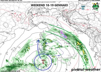 Meteo 18 e 19 Gennaio: Sabato con nubi e fenomeni, neve in montagna o anche in conca?