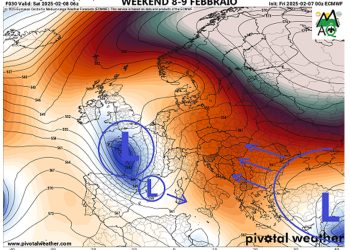 Meteo: previsioni weekend 8 e 9 Febbraio, cede anticiclone e tornainstabilità