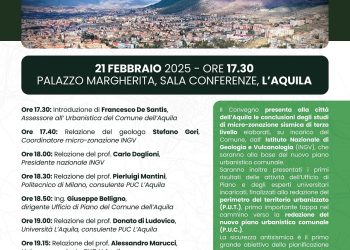 L’Aquila: convegno con Comune, Ingv e Università a Palazzo Margherita su micro-zonazione sismica