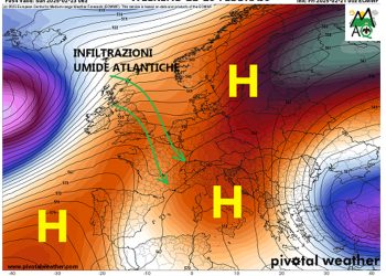Meteo, previsioni weekend 22 e 23 Febbraio: si indebolisce anticiclone e tornano nubi con scarsi fenomeni