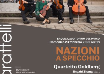 Concerto del Quartetto Goldberg, domenica 23 febbraio per la Barattelli a L’Aquila