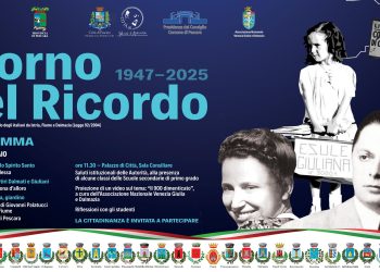  Pescara, programma degli appuntamenti delle celebrazioni per il Giorno del ricordo