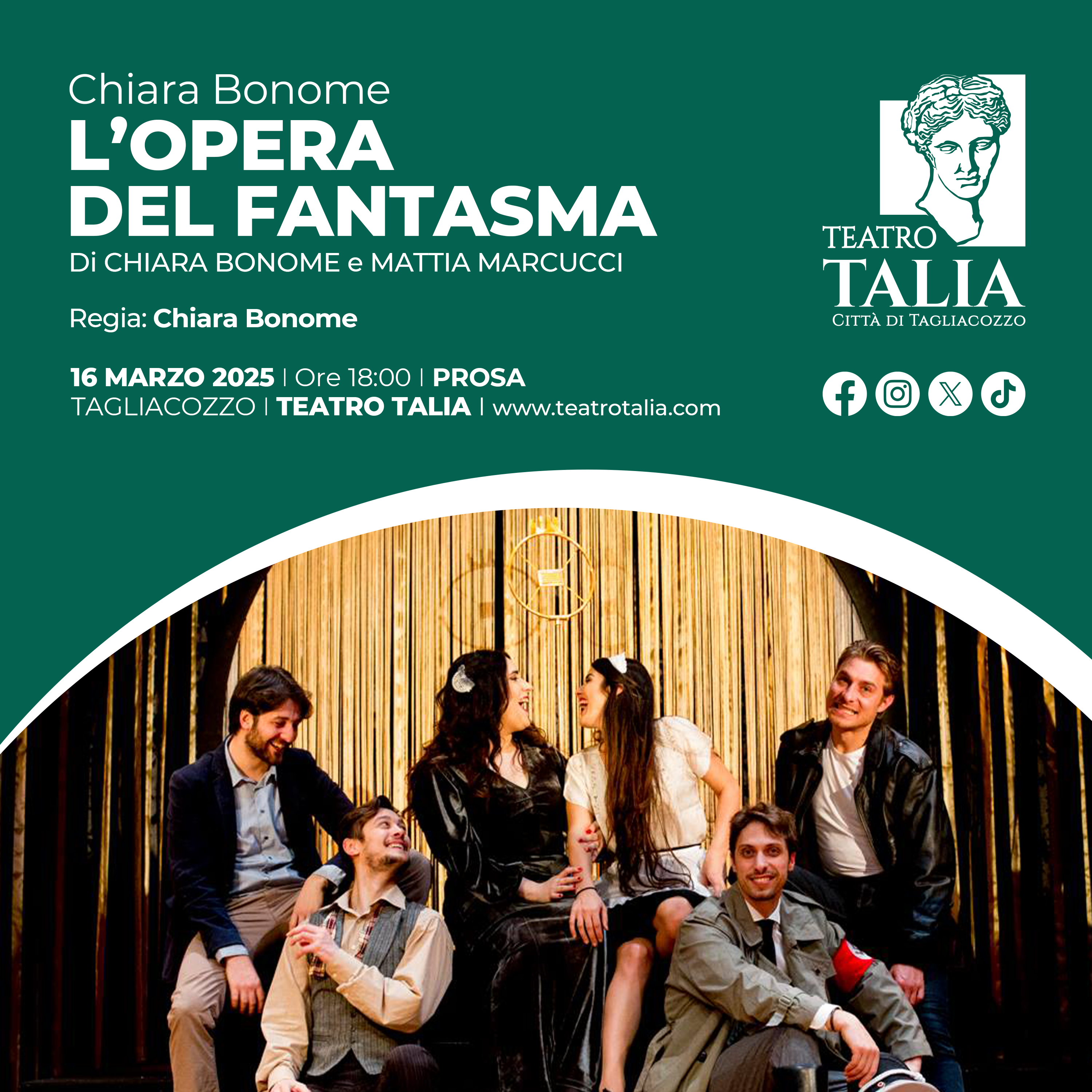 Domenica 16 Marzo divertimento al Talia di Tagliacozzo con “L’Opera fantasma”