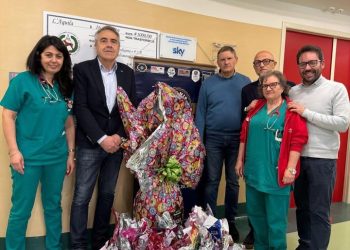 Kiwanis Club dell’Aquila: gesto di cuore per bambini reparto e Pronto Soccorso Pediatrico