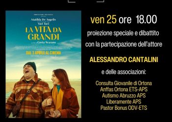 Cinema Zambra Ortona: Domani proiezione speciale de “La vita da grandi”; in sala l’attore aquilano Alessandro Cantalini